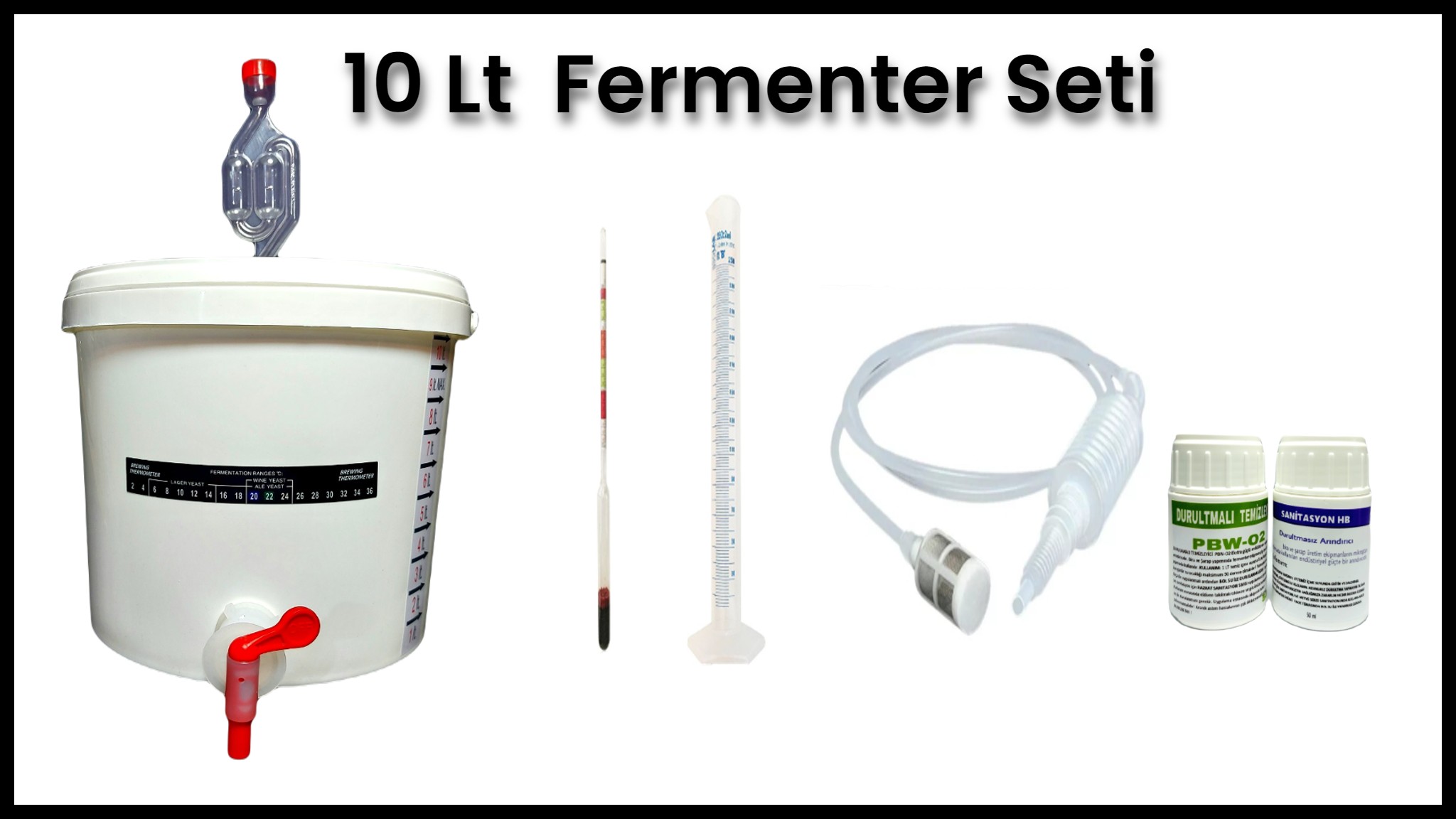 10 Lt Fermentasyon Başlangıç Seti  Başarılı Sepete Eklendi
