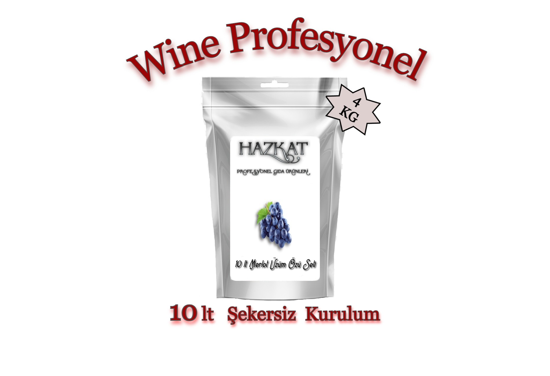 Wine Profesyonel Üzüm Suyu Konsantresi 10 lt MERLOT Başarılı Sepete Eklendi