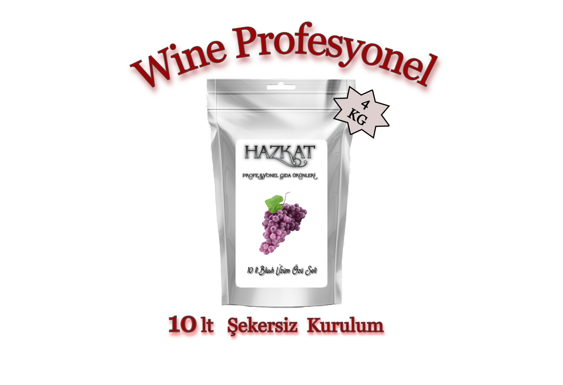 Wine Profesyonel Üzüm Suyu Konsantresi 10 lt Blush