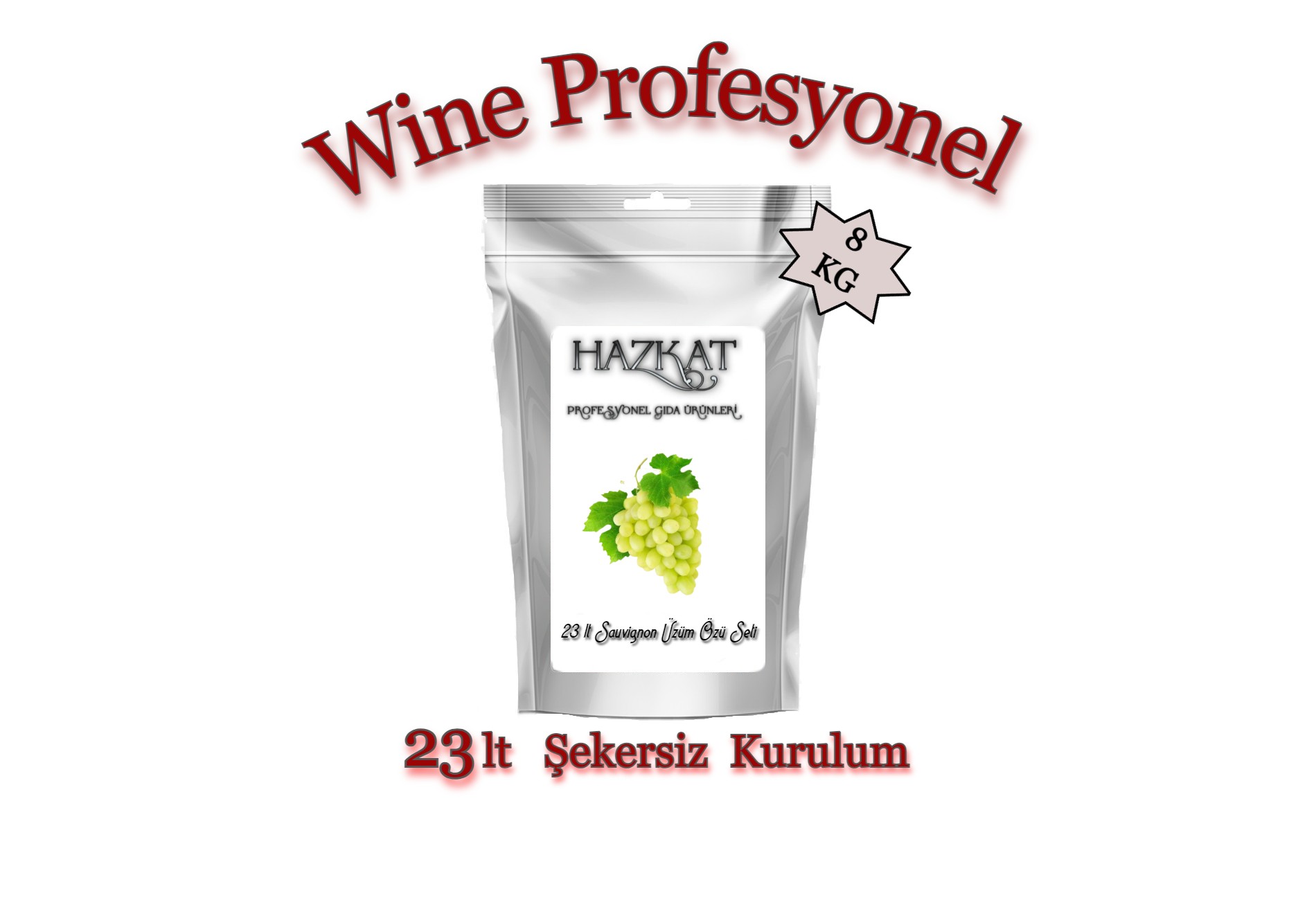 Wine Profesyonel Üzüm Suyu Konsantresi 23 lt Sauvignon Blanc Başarılı Sepete Eklendi