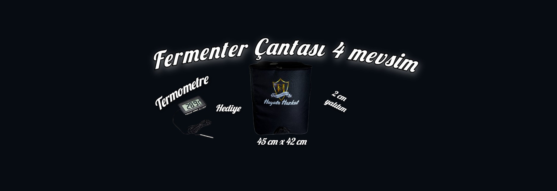 Fermenter Soğutma Çantası Dijital Termometre HEDİYELİ